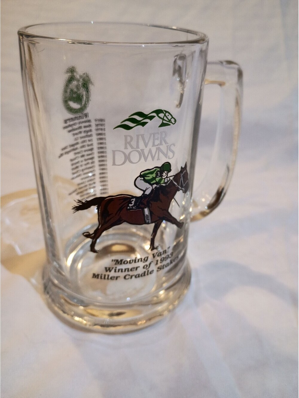 River Downs 1993 Miller Cradle Stakes Winner Glass Beer Mug